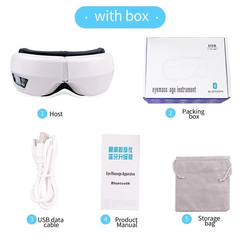 Electric Smart Eye Massager (6D Airbag + Music)