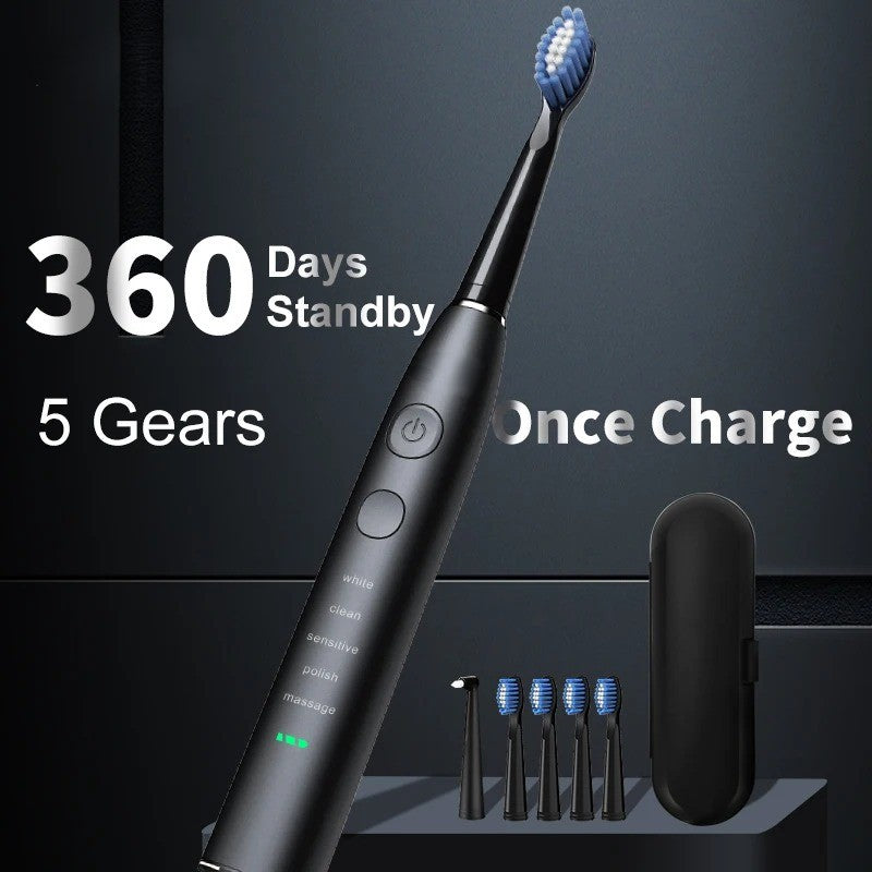 Rechargeable Smart Electric Toothbrush (Set with Brush Heads)