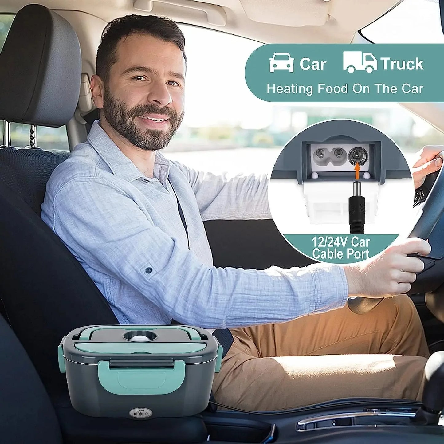 Electric Lunch Box Food Warmer (Car + Home)