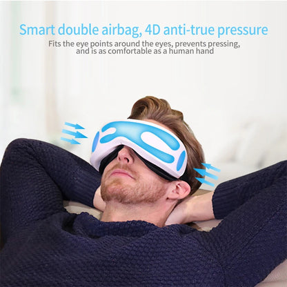 Electric Smart Eye Massager (6D Airbag + Music)