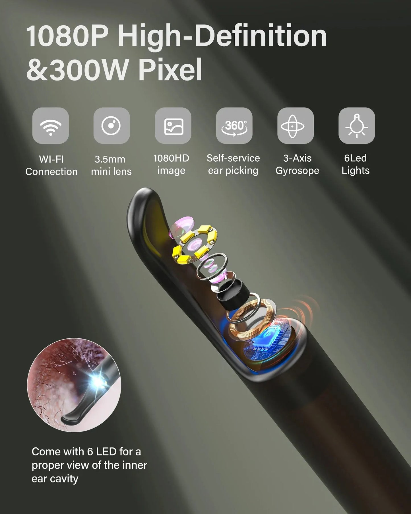 Smart Visual Ear Cleaner (1080P HD Visual Otoscope)