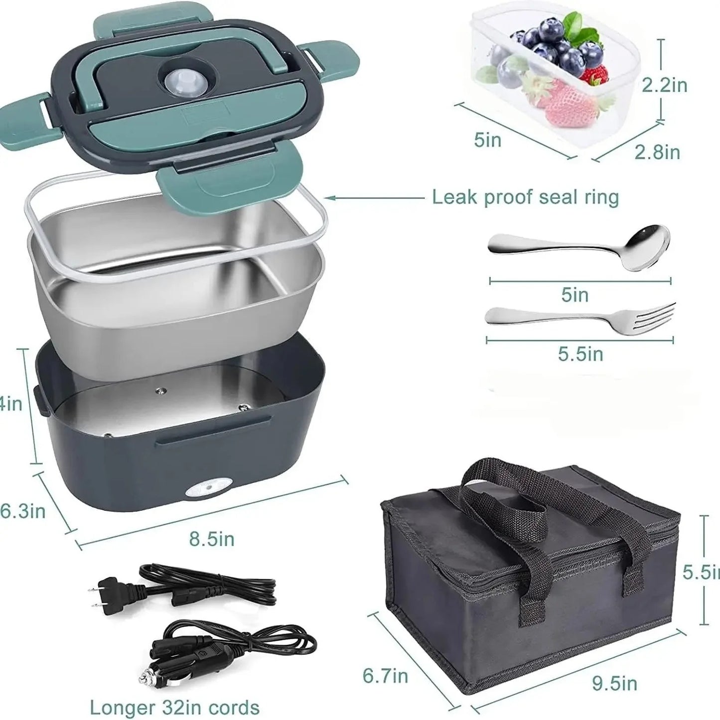 Electric Lunch Box Food Warmer (Car + Home)