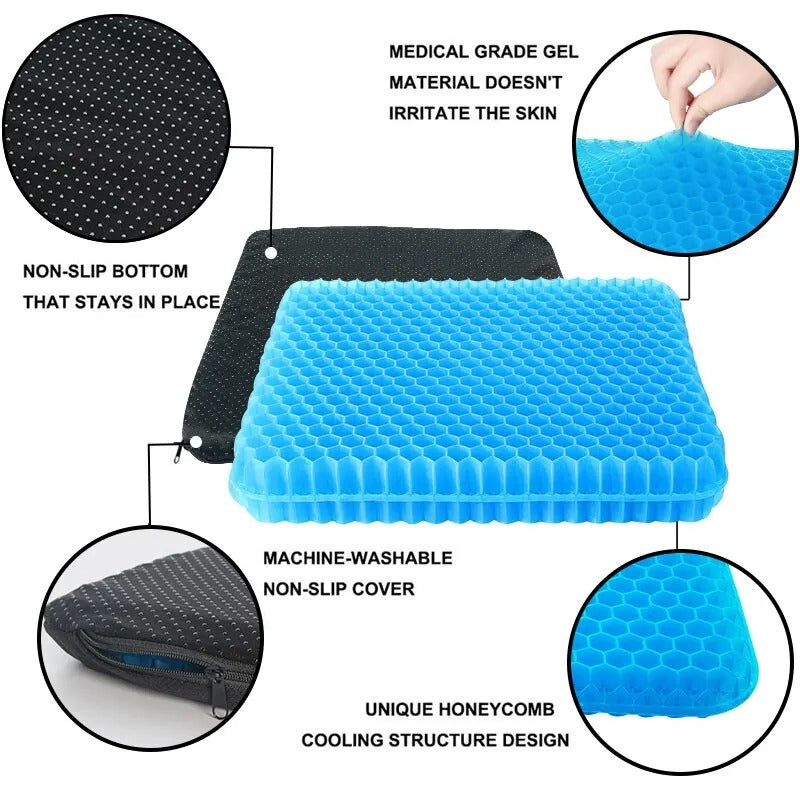 Gel Seat Cushion (Honeycomb Design)