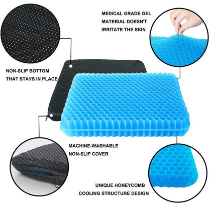 Gel Seat Cushion (Honeycomb Design)