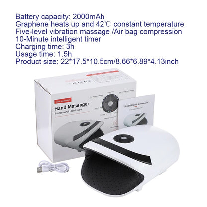 Air Compression Hand Massager (Heat Therapy)