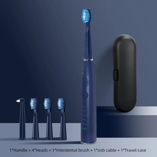 Rechargeable Smart Electric Toothbrush (Set with Brush Heads)
