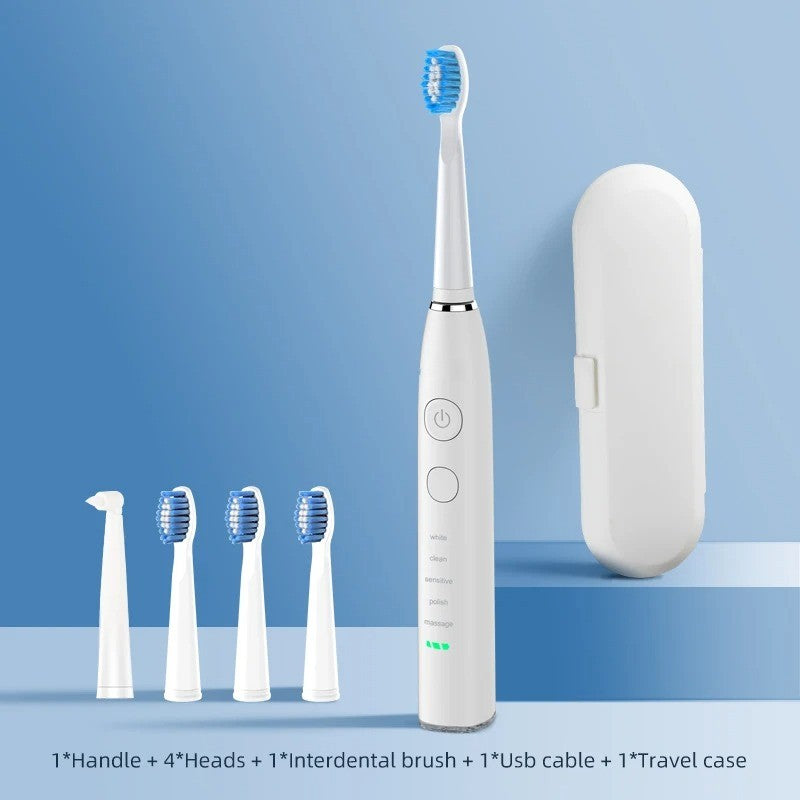 Rechargeable Smart Electric Toothbrush (Set with Brush Heads)